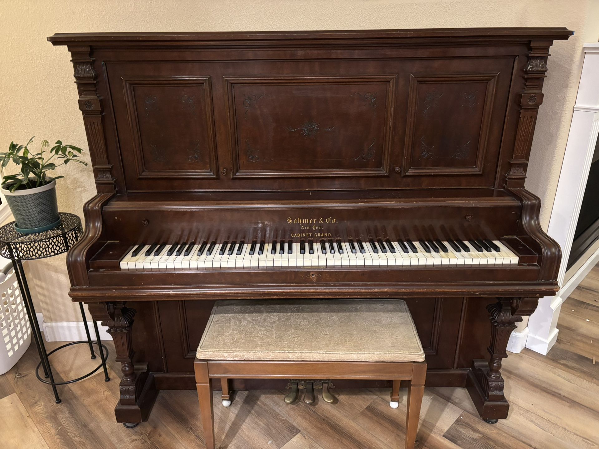 FREE To A Good Home: SOHMER & CO CABINET GRAND PIANO