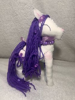 Purple mlp inspired pony plush handmade