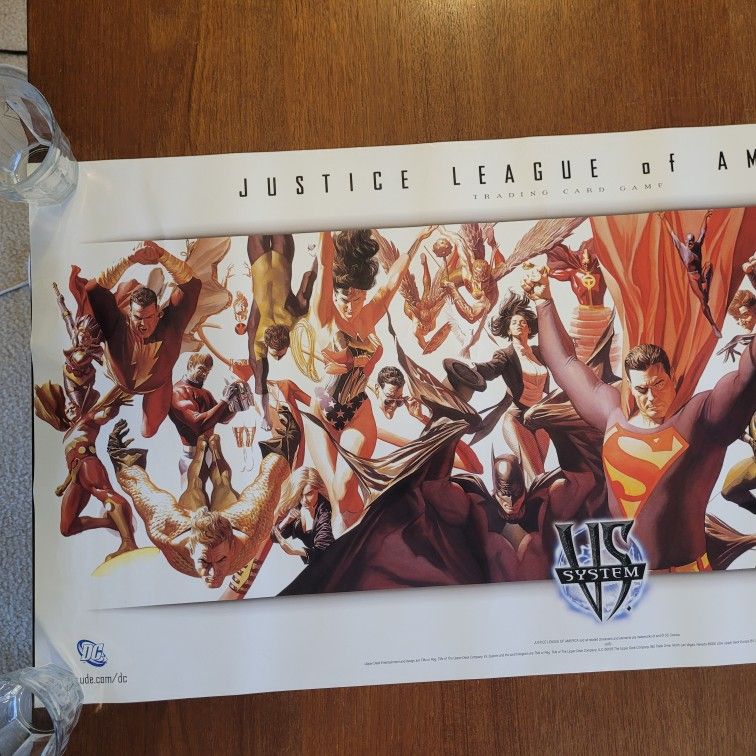 Justice League Of America Promo Poster DC Comics Superheros Upper Deck