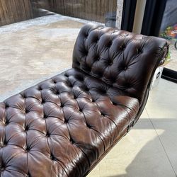 Luxury Leather Chaise
