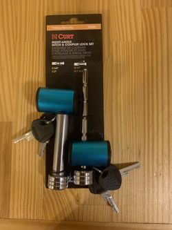 Right angle hitch &coupler lock set