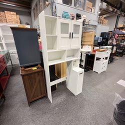 Over The Toilet Storage Cabinet with Acrylic Doors & Pulley, White Pull-Out Cabinet, Toilet Paper Holder, Side Hooks, Adjustable Shelf, Anti-Tipping,