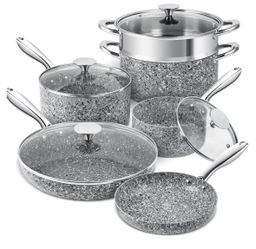 MICHELANGELO Stone Cookware Set 10 Piece