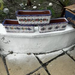 3 Planters Made In Spain 
