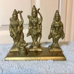 Ram Darbar - The Court of Lord Rama - Hindu brass murti miniature 