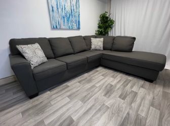 Modern Charcoal 2pc L-Shape Sectional (Living Spaces)