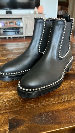 Alexander Wang Leather Studded Accents Chelsea Boots LIKE NEW!!