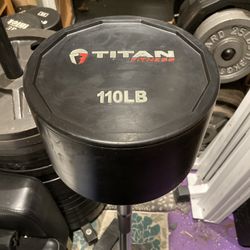 Titan Fitness 110lb Fixed Straight Barbell 