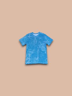 Nike Dri-FIT Nike Tee Cotton Crew Neck Shirt Small Blue Standard Fit CT6462-446