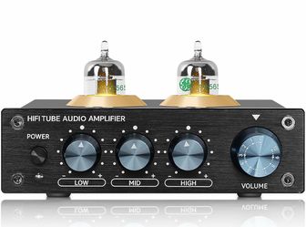 Audio VTube Audio Amplifier, 2 Channel Home Audio Stereo Power Amp For HiFi Preamplifier, Components For Warm & Transparent Sound, Compatible With DVD
