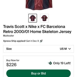 Travis Scott x Barcelona Jersey (M) — Brand New