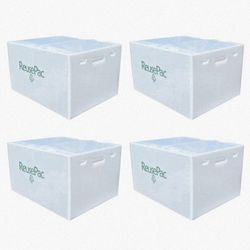 "ReusePac" 20x16x12in/ Reusable Foldable Boxes/ 4 Pack/ off-White