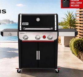 BRAND NEW NATURAL GAS WEBER BBQ GRILL WITH SIDE BURNER BRAND NEW IN BOX SEALED