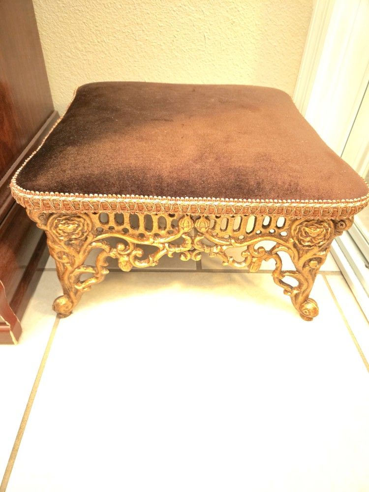 Victorian cast iron footstool