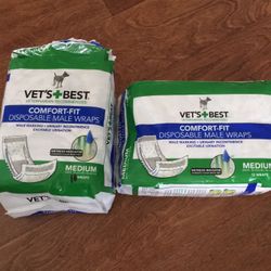 Vet’s best 22 disposable male wrap Sz M