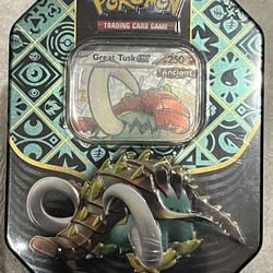 2024 POKEMON PALDEAN FATES GREAT TUSK SEALED TIN