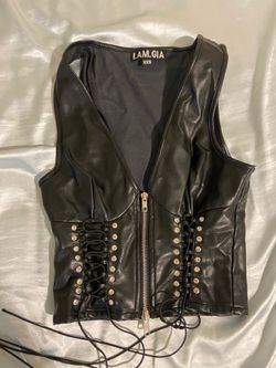 iamgia leather top size xxs