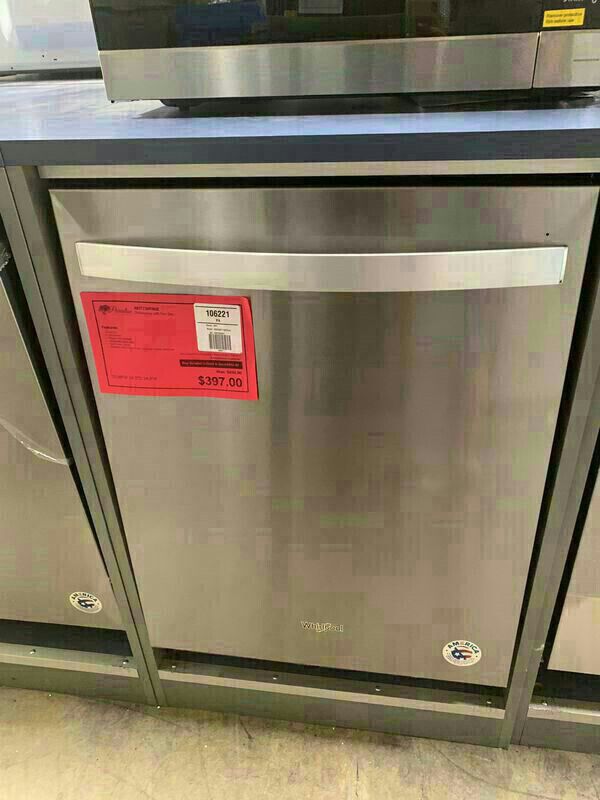 New Whirlpool Dishwasher 1yr Manufacturers Warranty