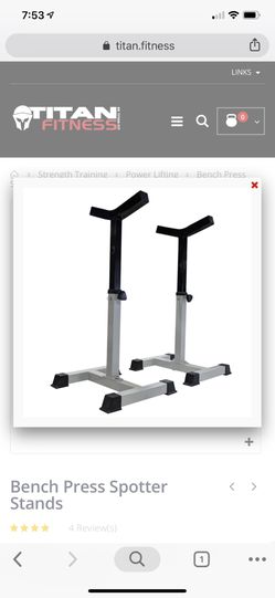 Titan fitness bench discount press spotter stands