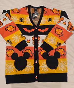 Disney halloween mickey mouse womens sweater cardigan