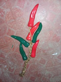 Hanging chilie peppers