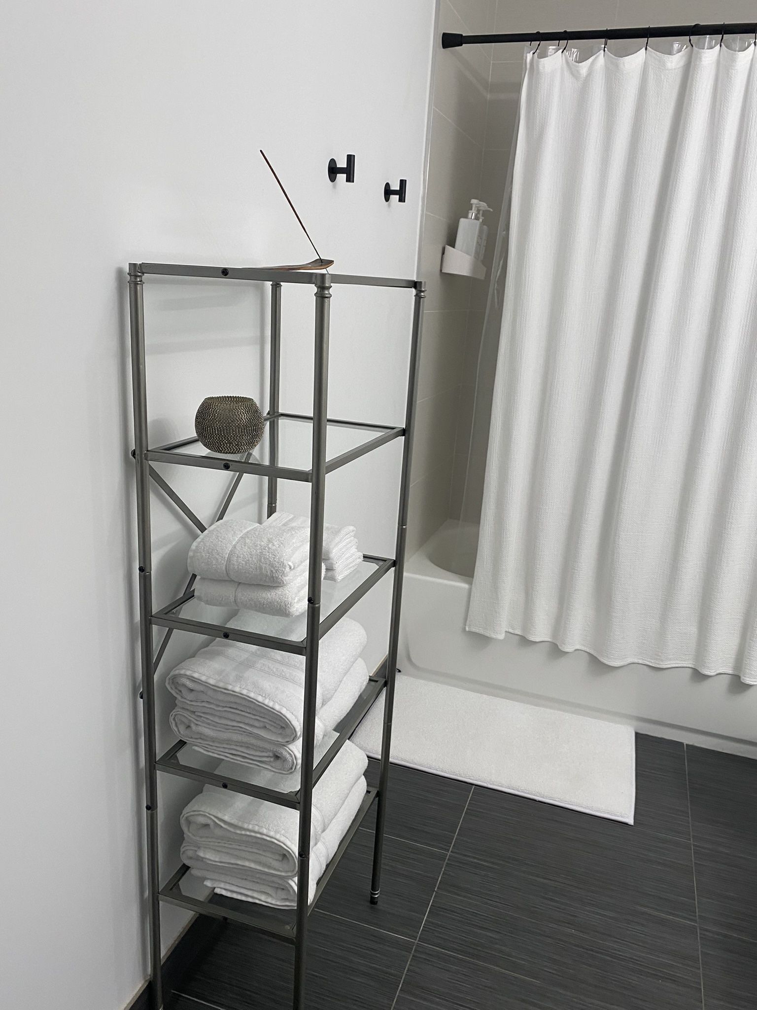 Metal & Glass Shelving Unit