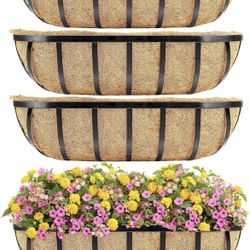 4pcs 24" Window Box Deck Railing Planter