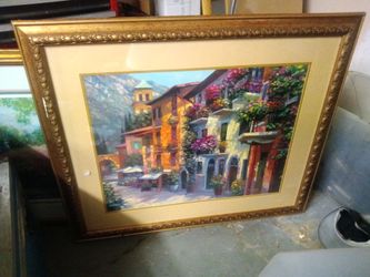 Vintage Bombay Company "Village Hideaway" Framed Art Print by Howard Behrens