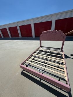 Full size bed frame with box spring