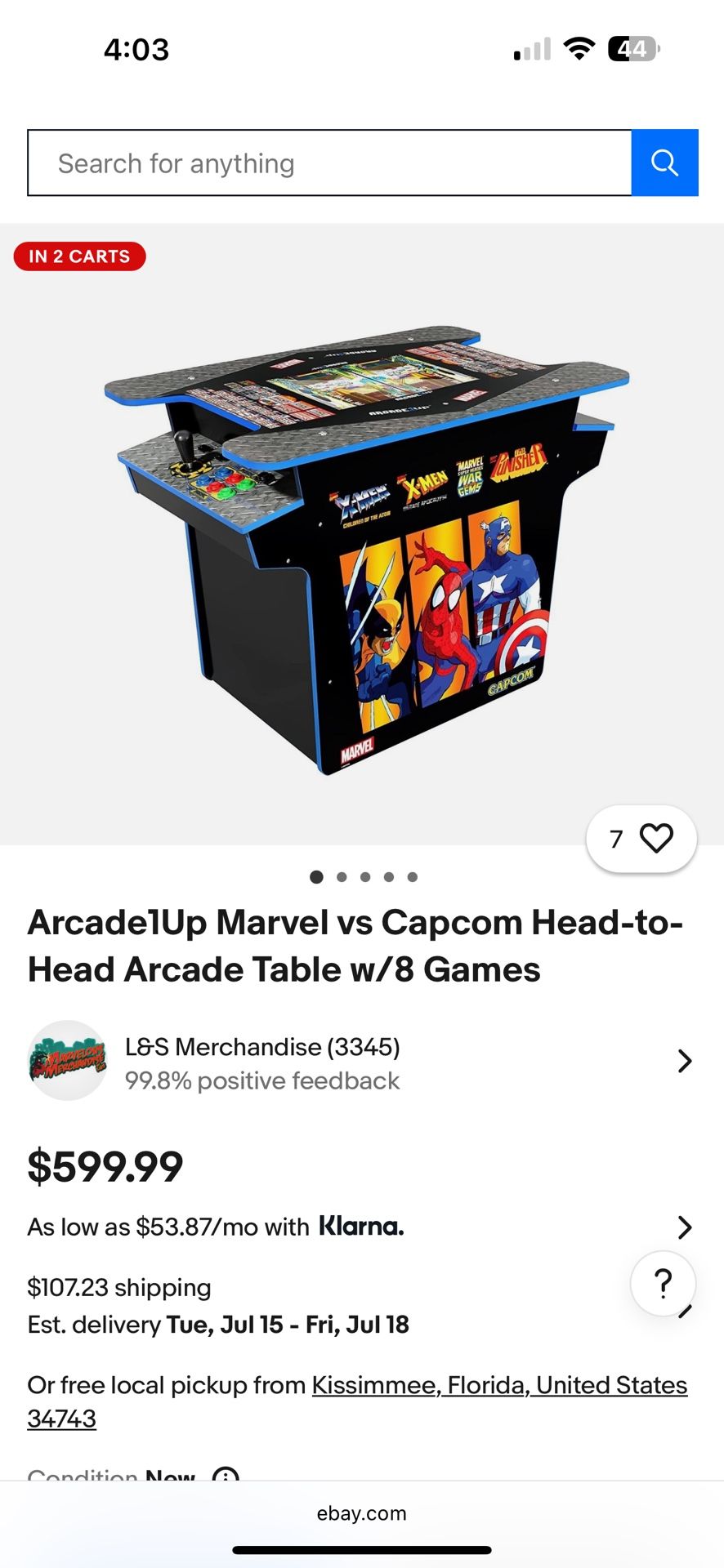 Arcade1Up released this Marvel vs Capcom Head- 2-Head Arcade Table in 2021.