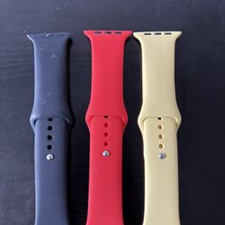 BRAND NEW  Apple Watch Sport Bands -Black, Red, Yellow
