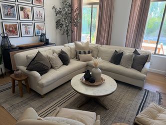 White L Shape Restoration Hardware Sofa