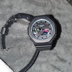 Casio G-Shock Analog Digital Smartphone Link Multi Fluorescent Accents Series Tough Solar GA-B2100MF-1A 200M Men's Watch