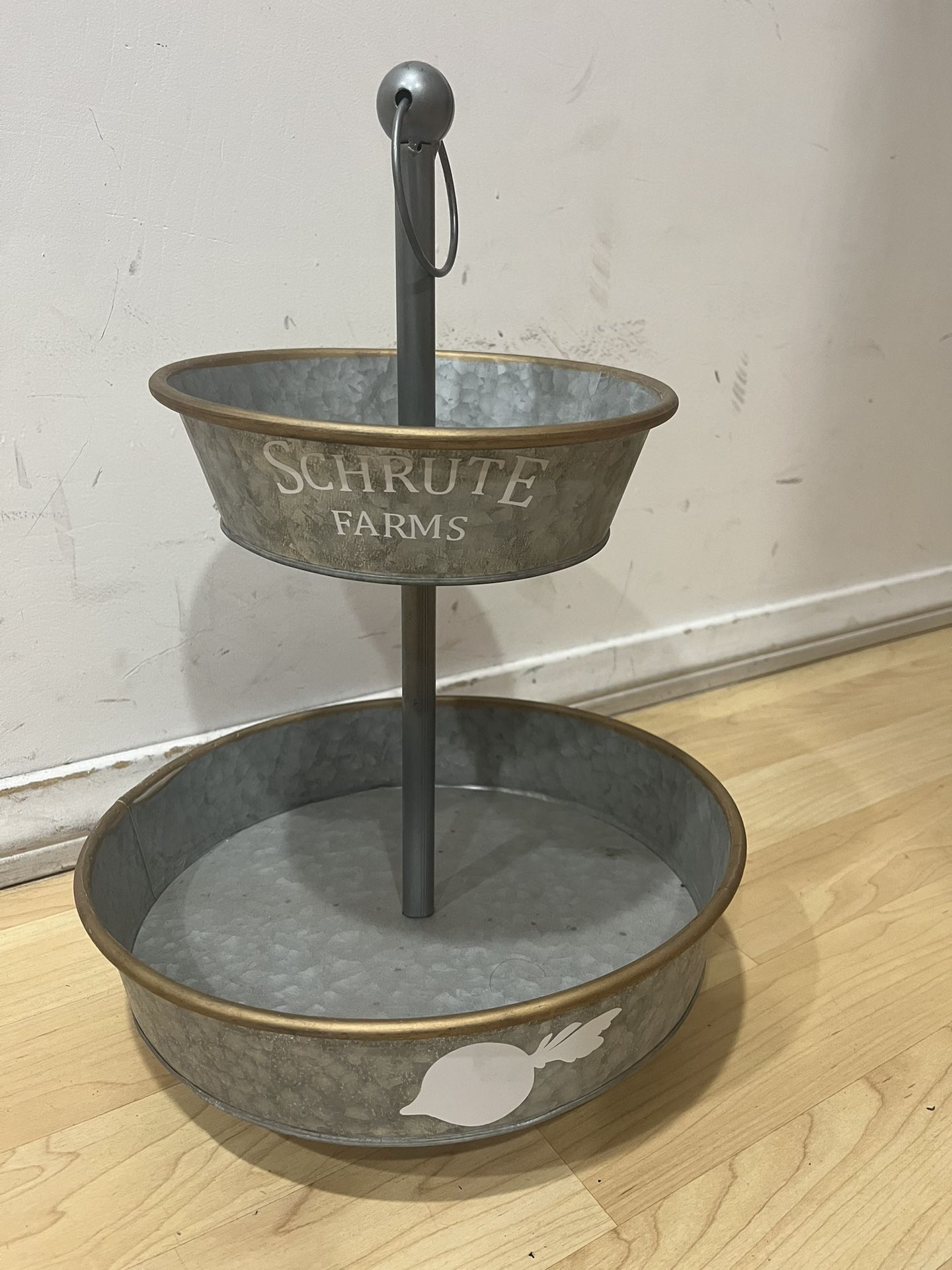 Galvanized 2 Tiers Stand