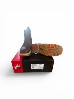 Leather work boots