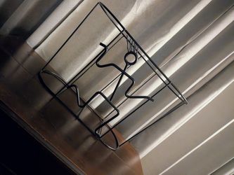 Abstract Art Metal Man Black Bin