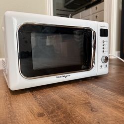 White nostalgia retro microwave