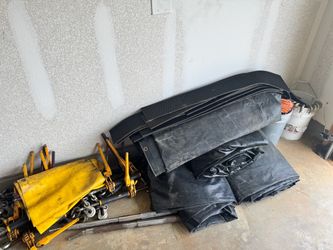 Flatbed Truck Tarps and Load Binders Set