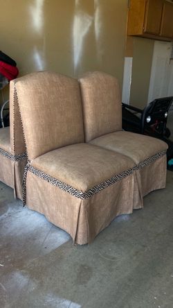 (4) Upholstered Skirted Dining Chairs
