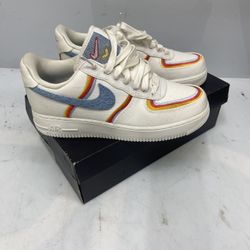 NIKE AIR FORCE 1 07 LV8 "DENIM SWOOSH" MENS SZ 10 [DJ4655-133] WMNS 7.5