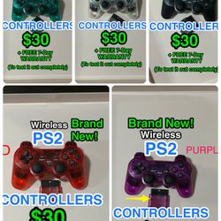 🎮 Brand New PS2 Wireless Controllers (different Colors - Limited supply) 🎮