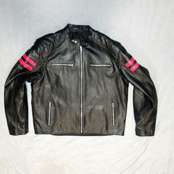 Cycle Alpha Gear Men’s Leather Jacket – Size 5XL (Runs Small)