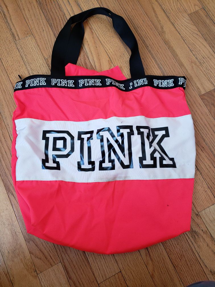 Pink tote bag