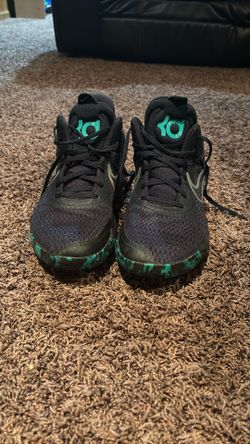 Navy Blue, Green, And Black Nike Sports Shoes