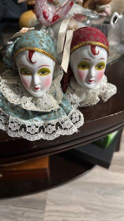 Vintage porcelain half lady doll