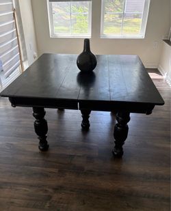 Black wooden table