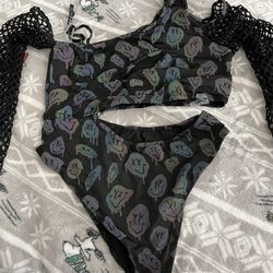 Rainbow Reflective Cutout Bodysuit 