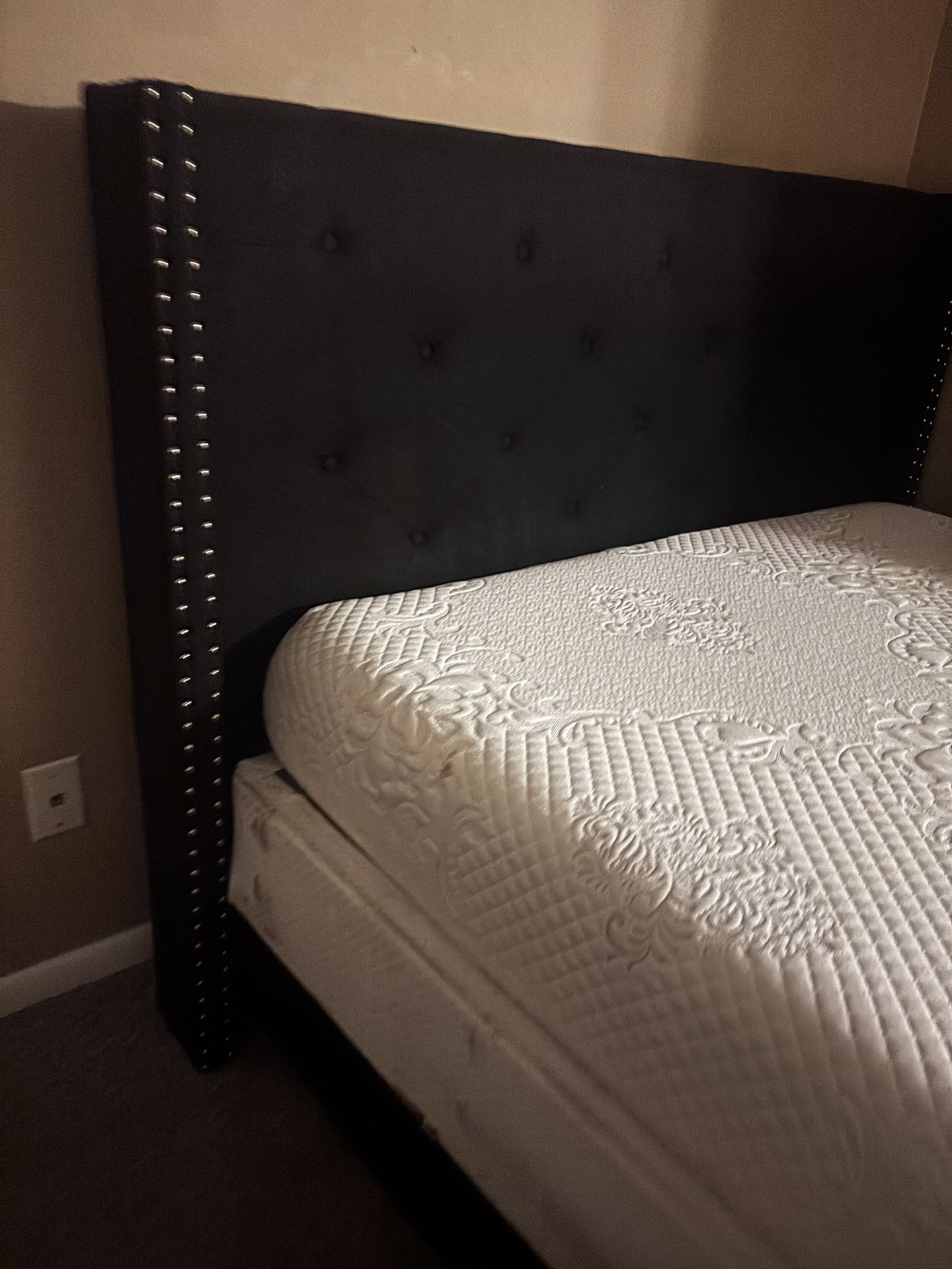Queen Frame And Mattress With Dresser