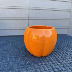 Ceramic Pumpkin Floral Vase