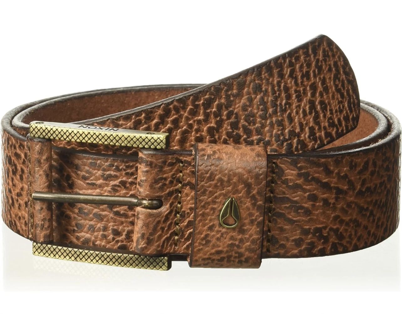 NIXON Men's Americana Belt Ii Brown X-Small Fabric type - 100% Leather Care instructions - Hand Wash Only Origin - Imported • Single post steel buckl